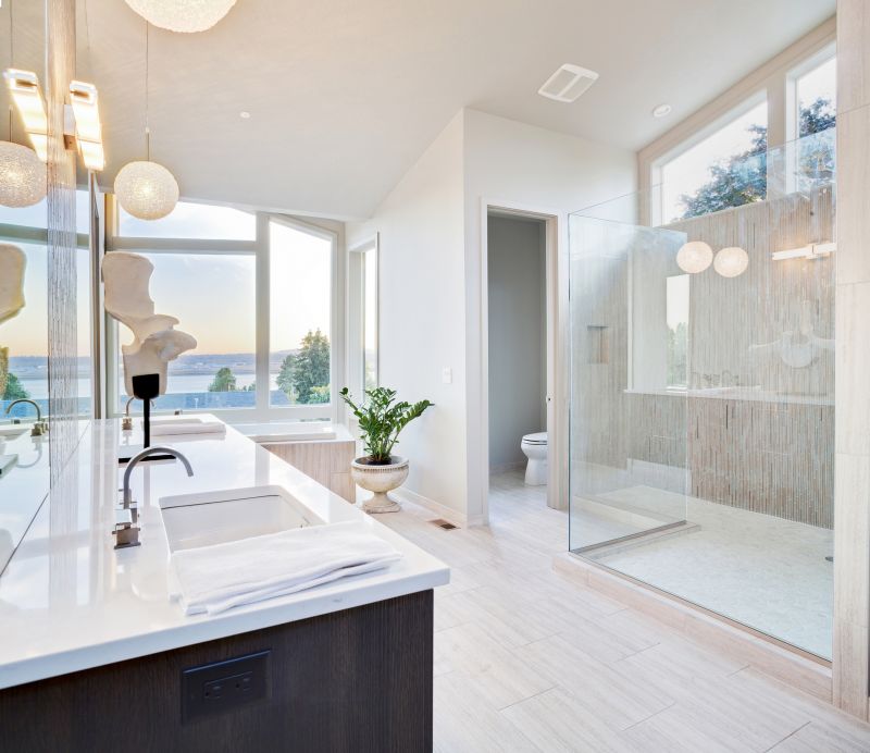 Wide View of Modern Bathroom